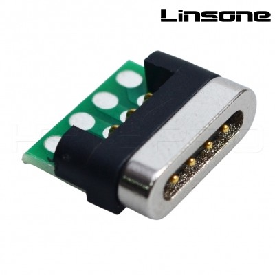 Fine attraction Magnetic 4 pin pogo connector with board for wiring
